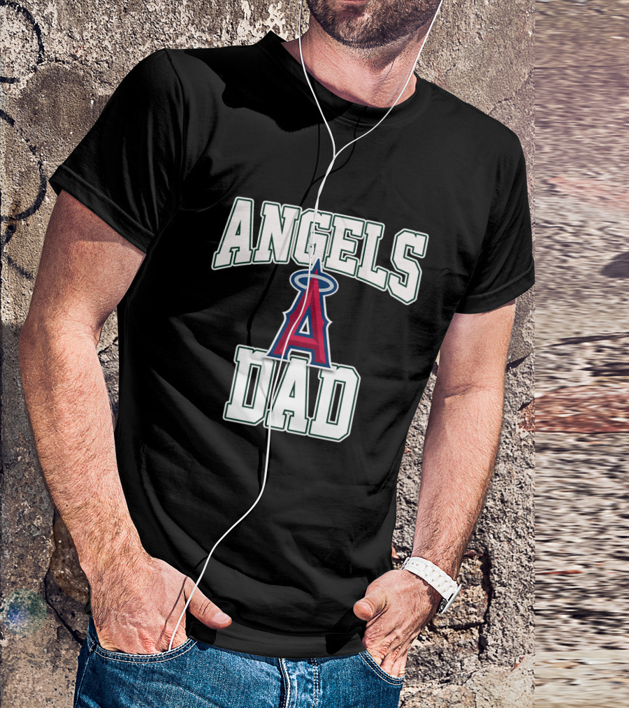 Los Angeles Angels Dad With Iconic Red Halo T-Shirt