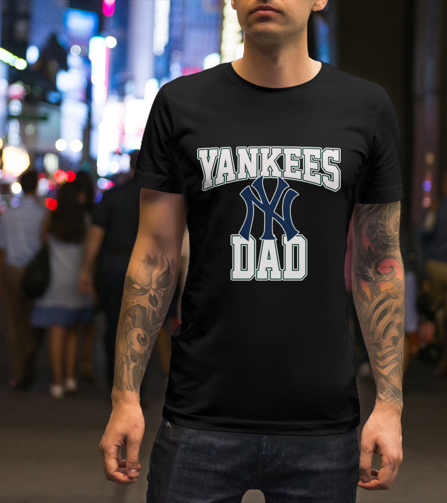 Yankees Dad New York Yankees Fan Apparel Iconic Dad Champion T-Shirt