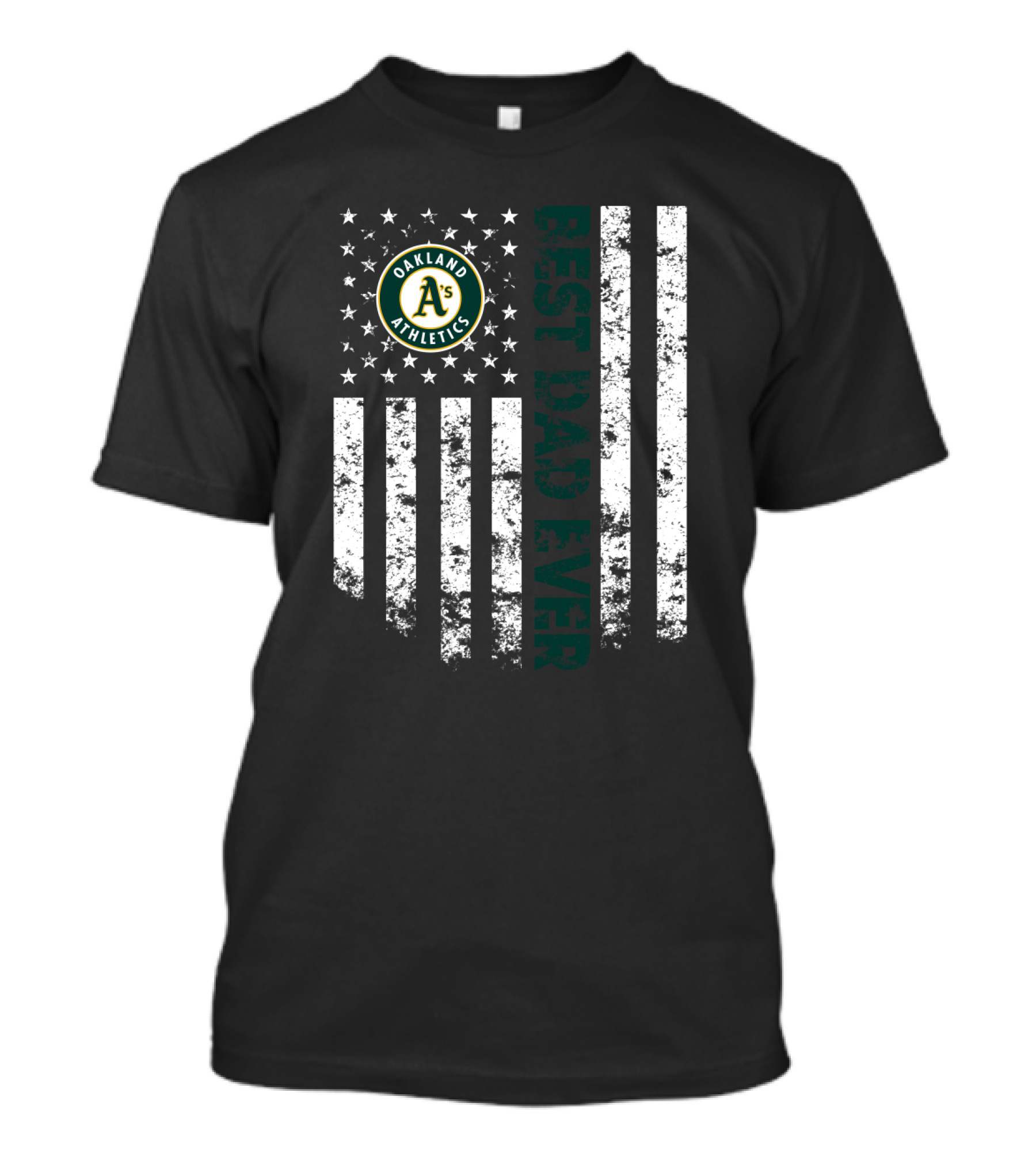 Oakland Athletics Best Dad Ever Stars And Stripes Vintage T-Shirt