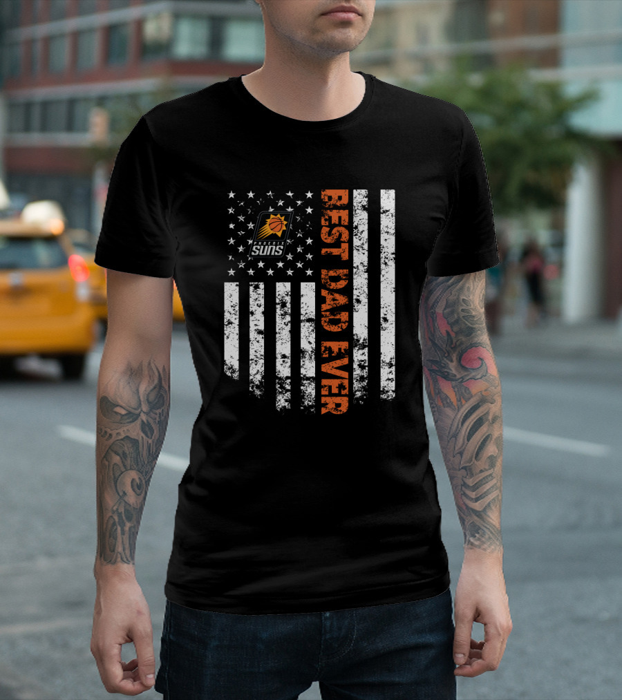 Phoenix Suns Best Dad Ever Usa Flag T-Shirt
