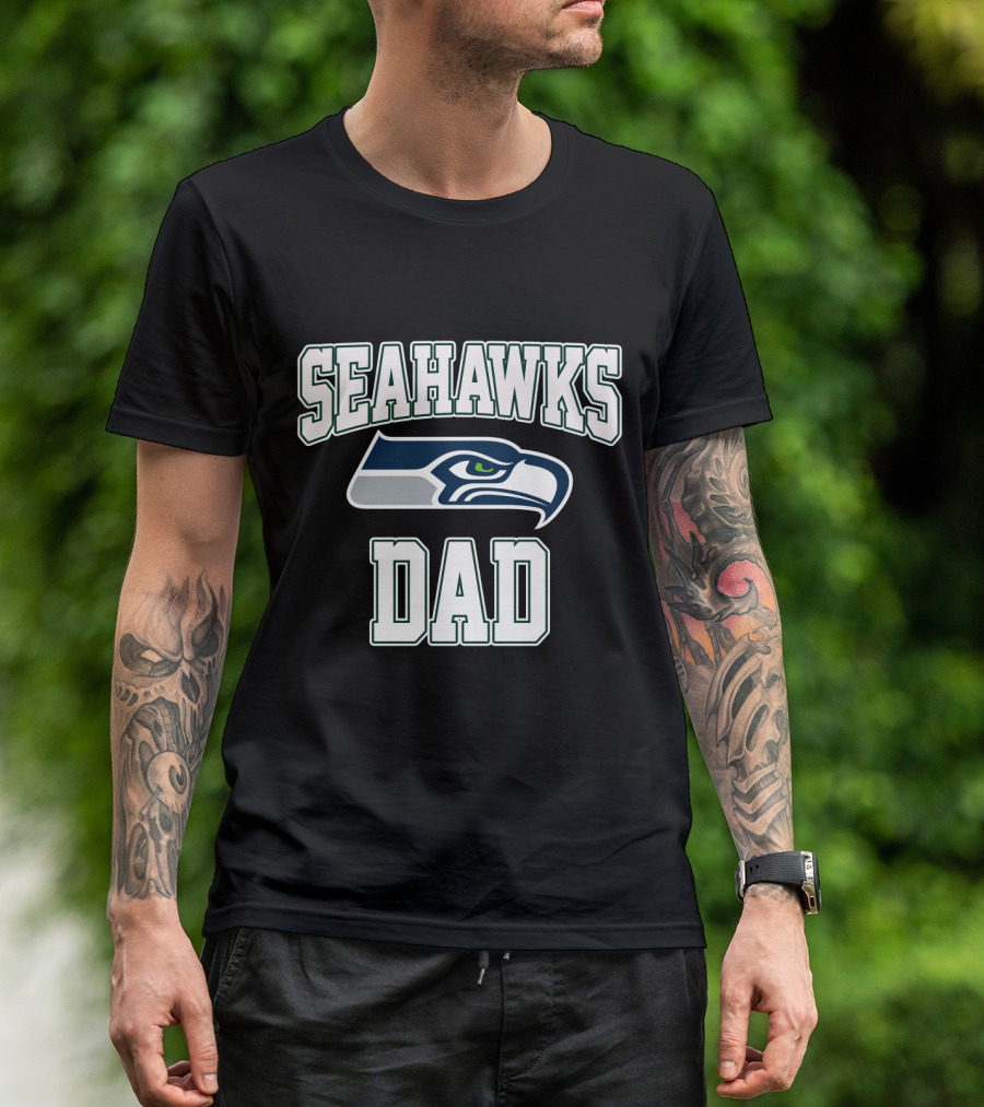 Seattle Seahawks Dad Father's Day Gift T-Shirt