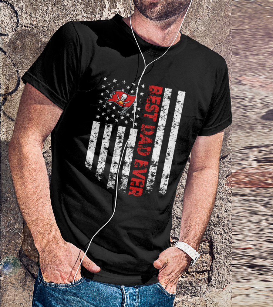 Tampa Bay Buccaneers Flag Best Dad Ever T-Shirt