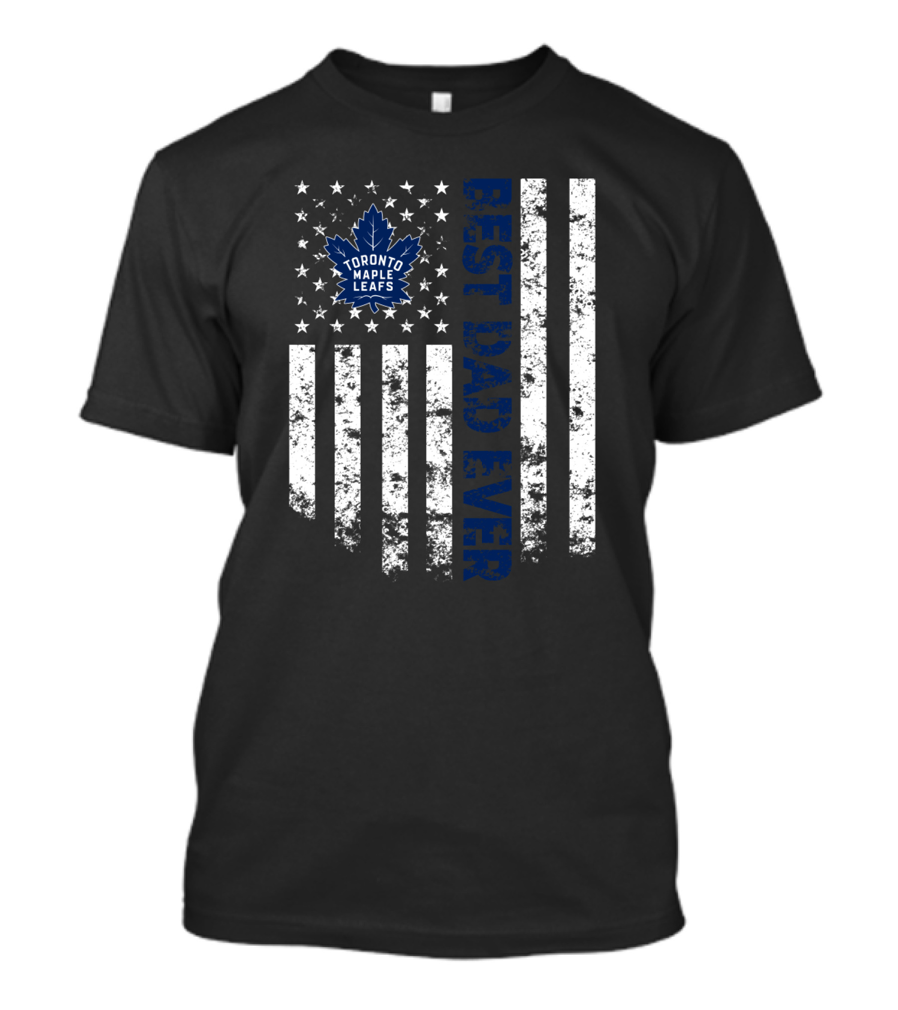 Toronto Maple Leafs Best Dad Ever Flag Stars And Stripes T-Shirt