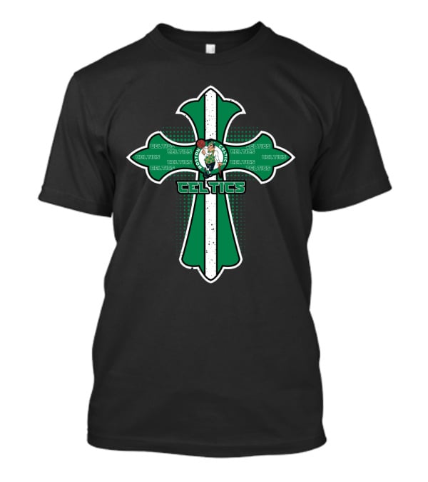 Celtics Fans Cross Jesus And Boston Basketball Team T-Shirt
