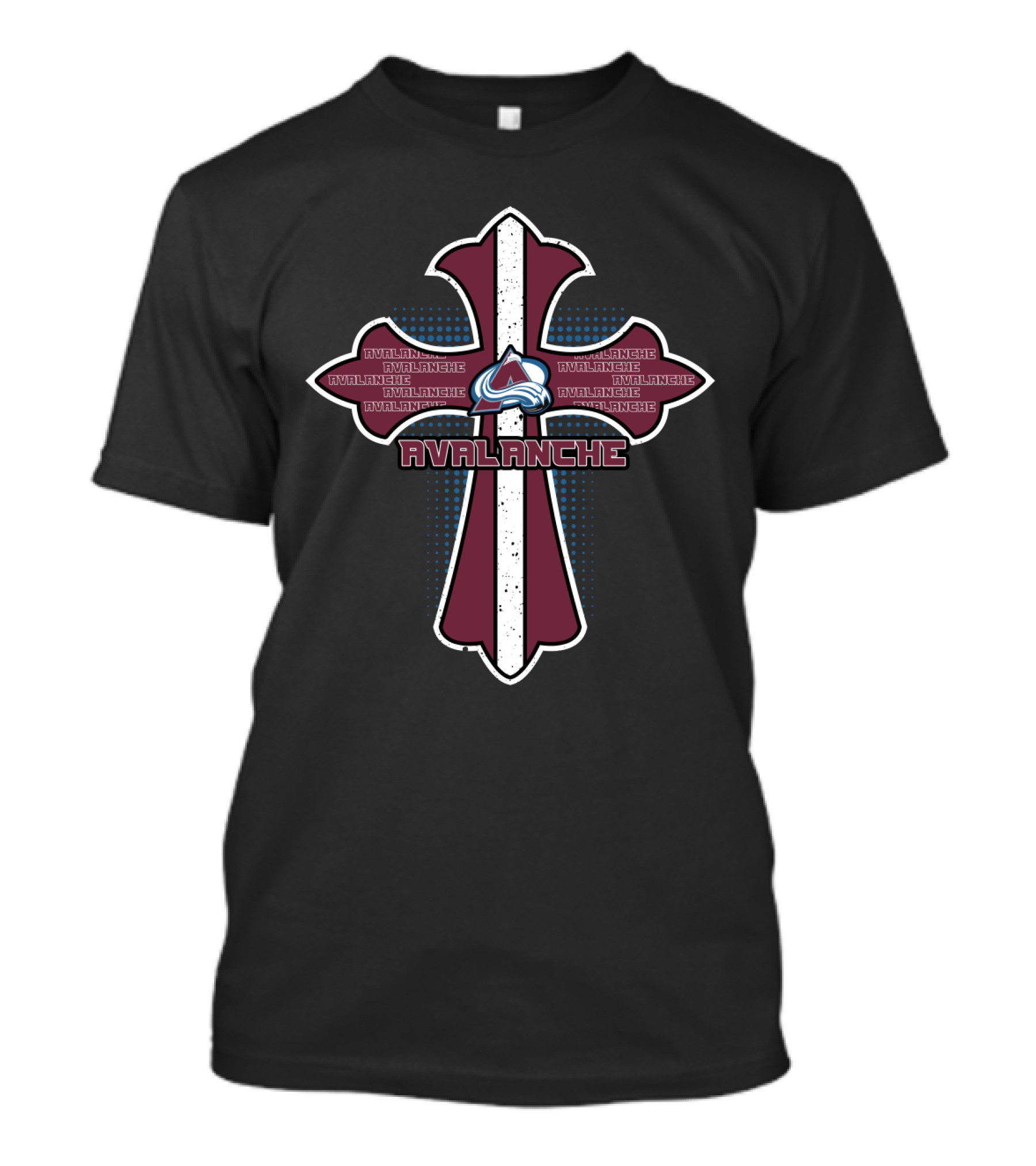 Avalanche Cross For Jesus And Colorado Avalanche Enthusiasts T-Shirt