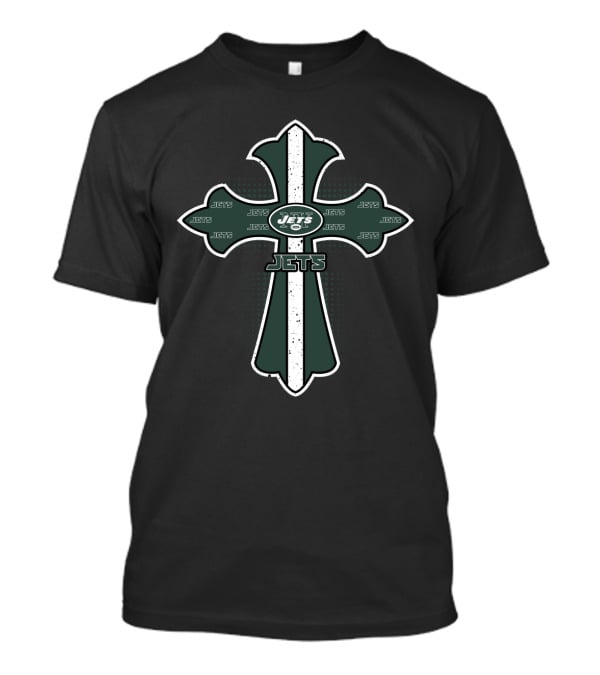 Cross For Jesus Featuring New York Jets Logo And Fans Symbolism T-Shirt