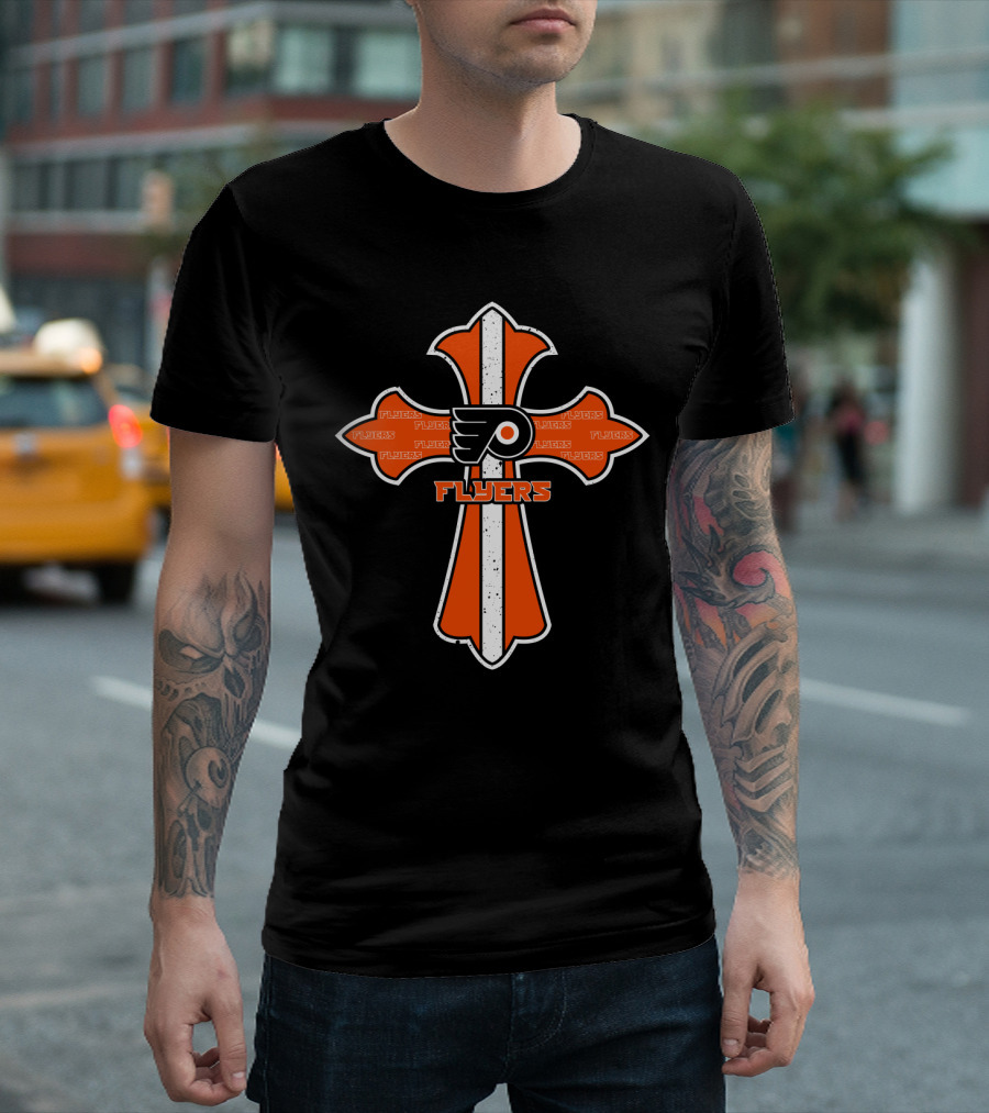 Philadelphia Flyers Cross for Jesus Fans T-Shirt