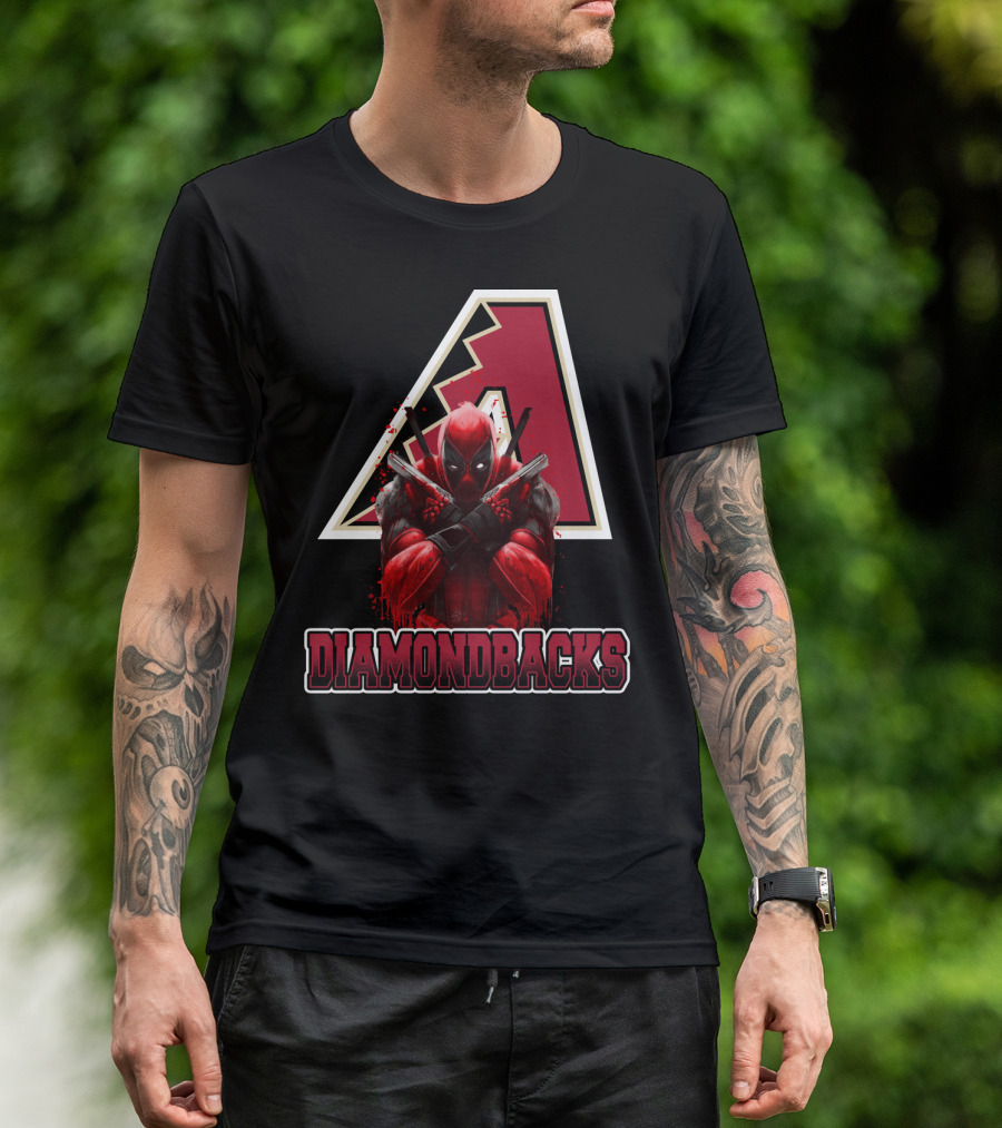 Arizona Diamondbacks Marvel Crossover With Deadpool T-Shirt