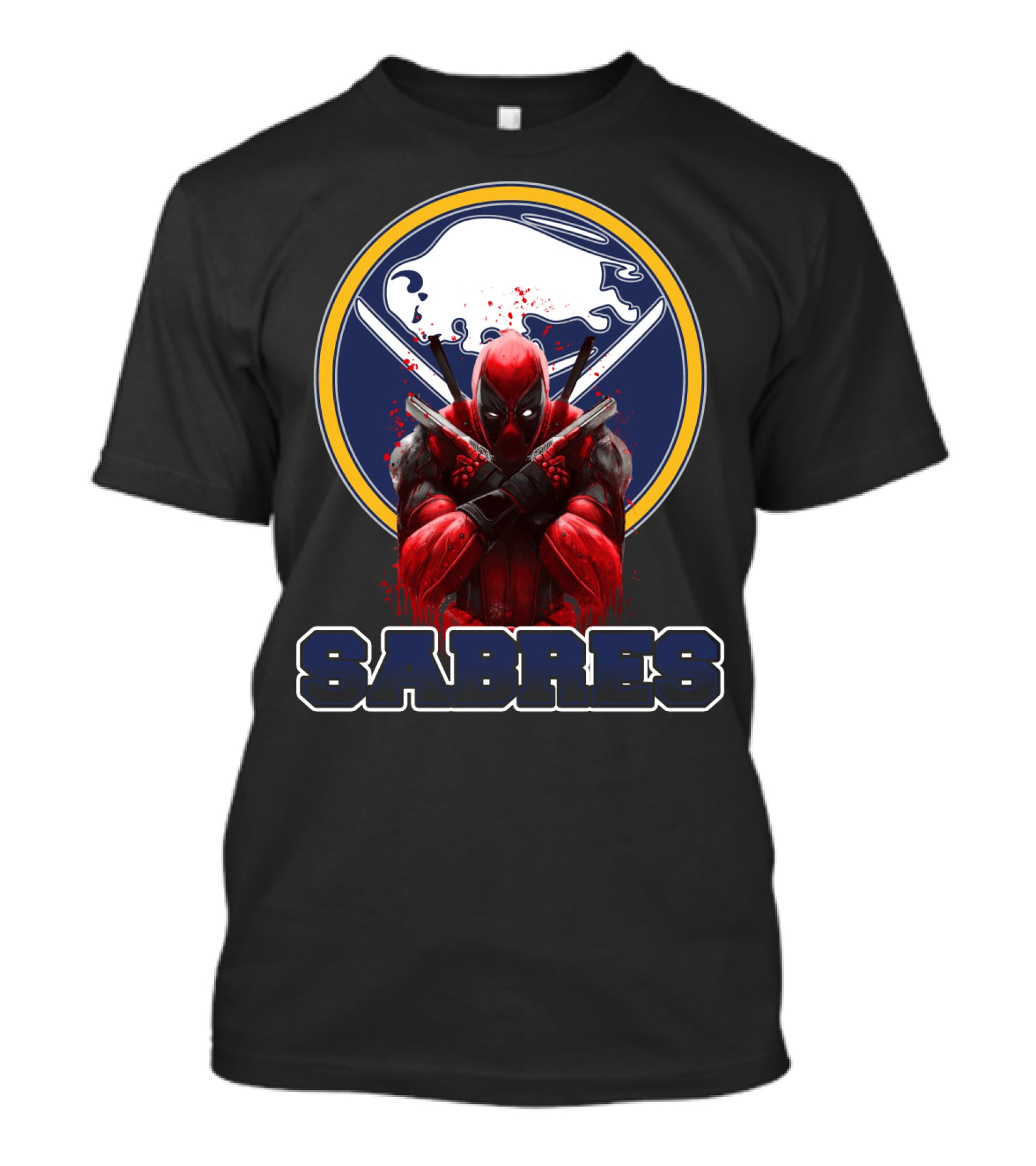 Deadpool And Buffalo Sabres Crossover Fans T-Shirt