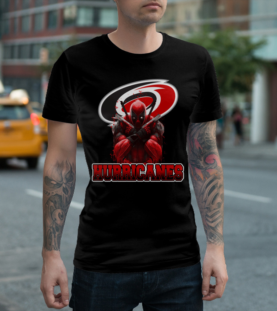 Carolina Hurricanes Deadpool Crossover Fan T-Shirt