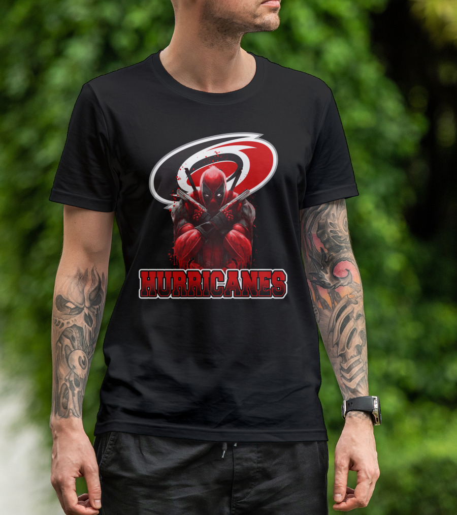 Carolina Hurricanes Deadpool Crossover Fan T-Shirt