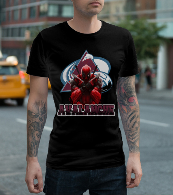 Avalanche Marvel Crossover With Deadpool Colorado Sports Fans T-Shirt