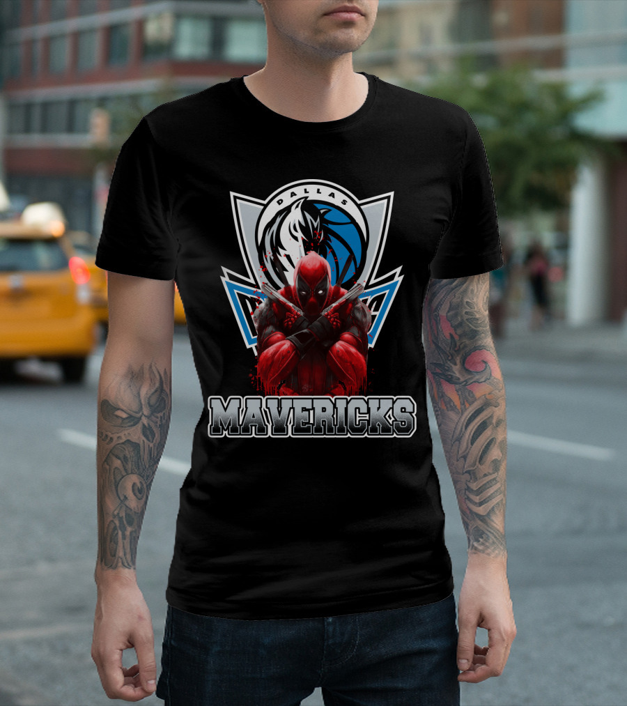 Dallas Mavericks Marvel Deadpool Crossover Fans T-Shirt