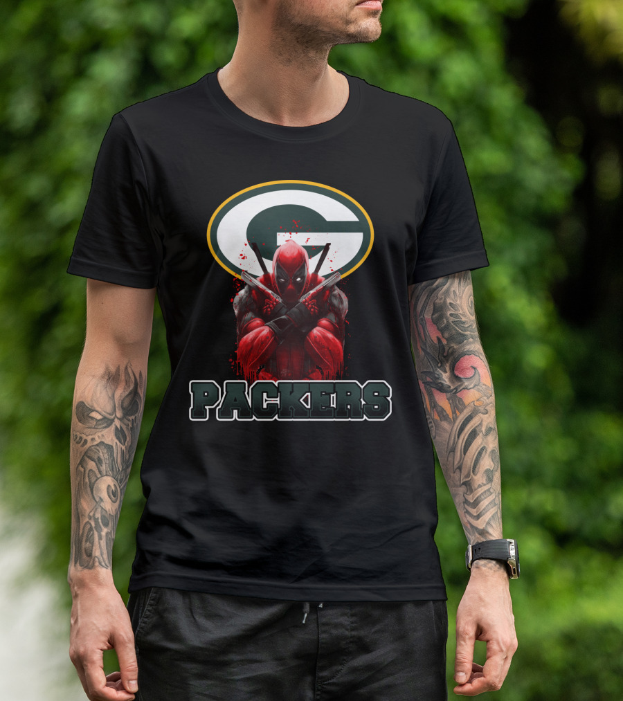 Green Bay Packers Deadpool Crossover Fan Merchandise T-Shirt