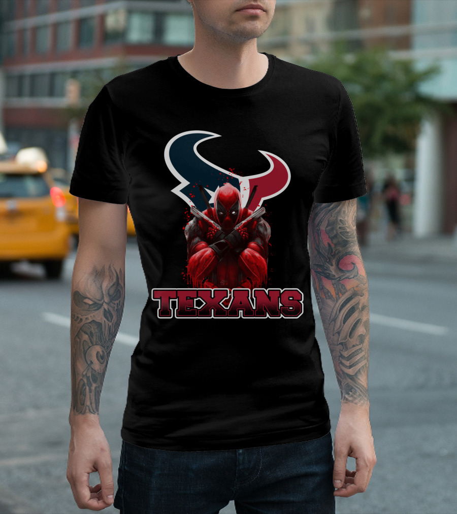 Texans Deadpool Crossover Featuring Houston NFL T-Shirt