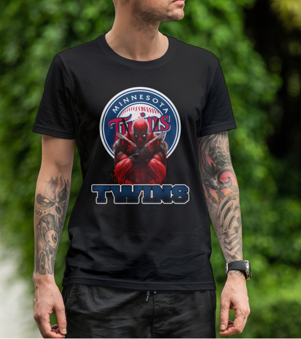 Minnesota Twins Deadpool Crossover For Fans T-Shirt