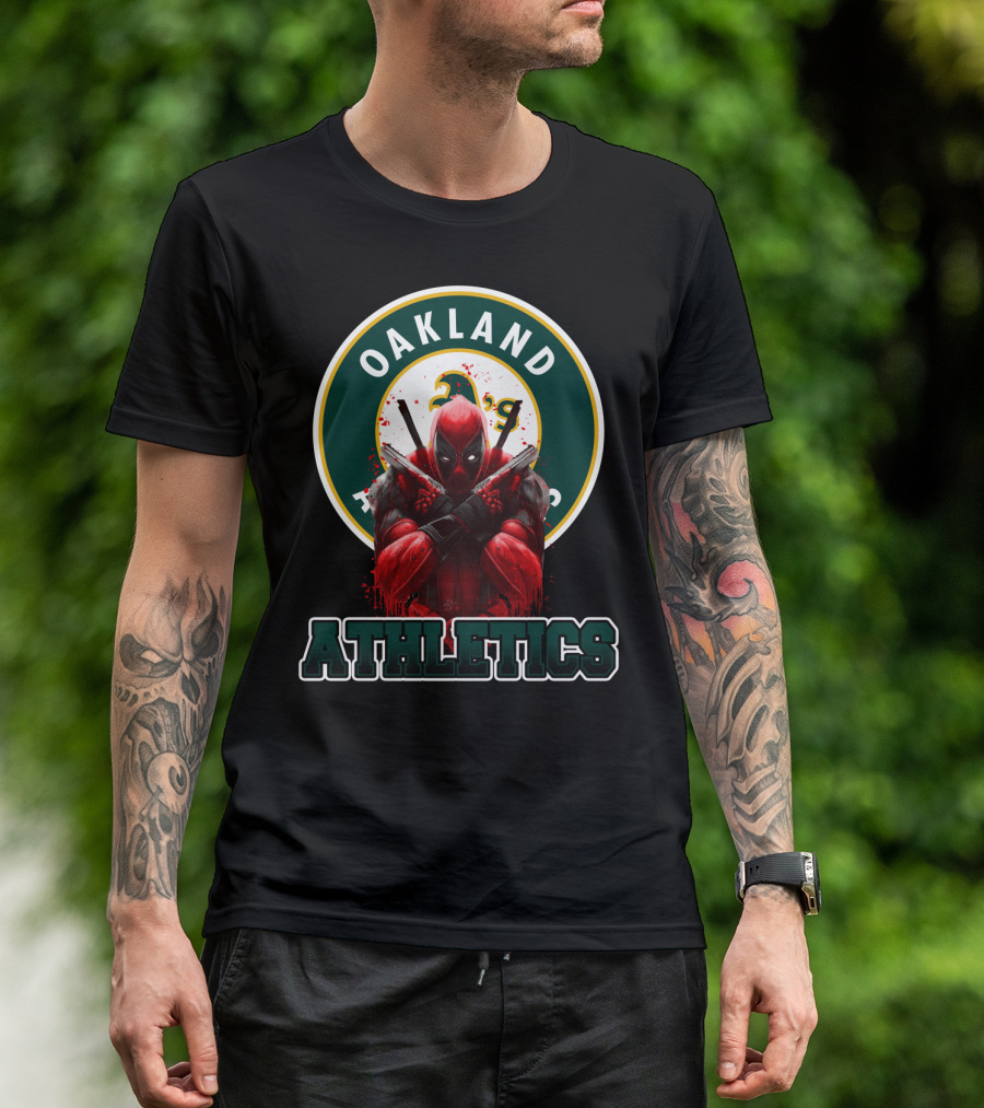 Oakland Athletics Deadpool Crossover Fan T-Shirt
