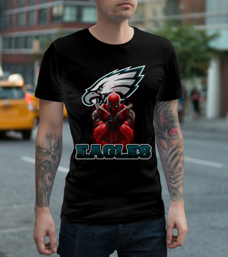 Philadelphia Eagles Deadpool Mashup Fans T-Shirt