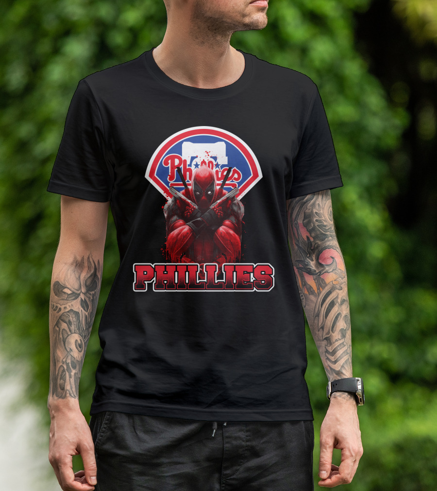 Philadelphia Phillies Deadpool Crossover Fans T-Shirt