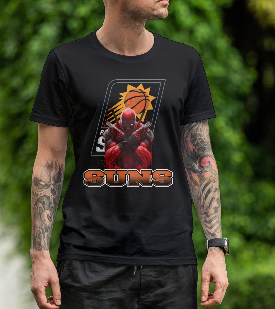 Phoenix Suns Basketball Deadpool Crossover Fan T-Shirt