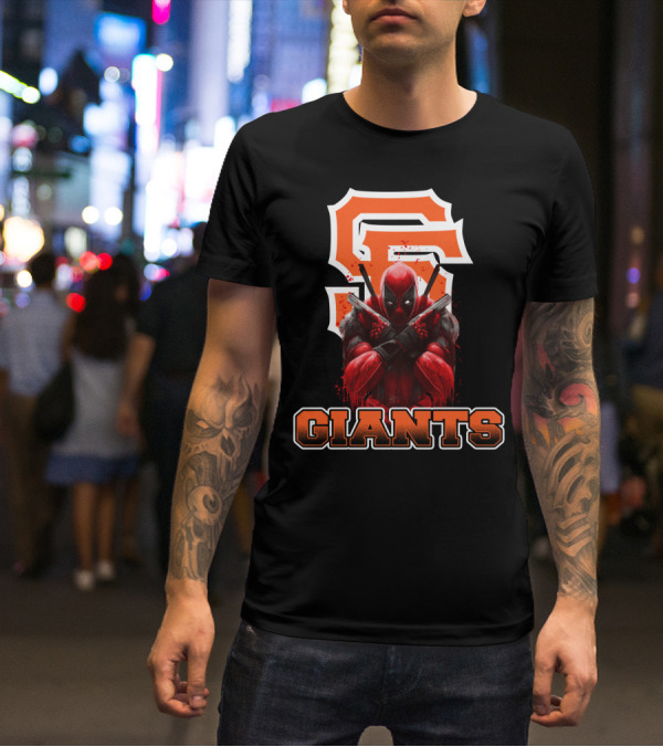 San Francisco Giants Deadpool Crossover Fans T-Shirt