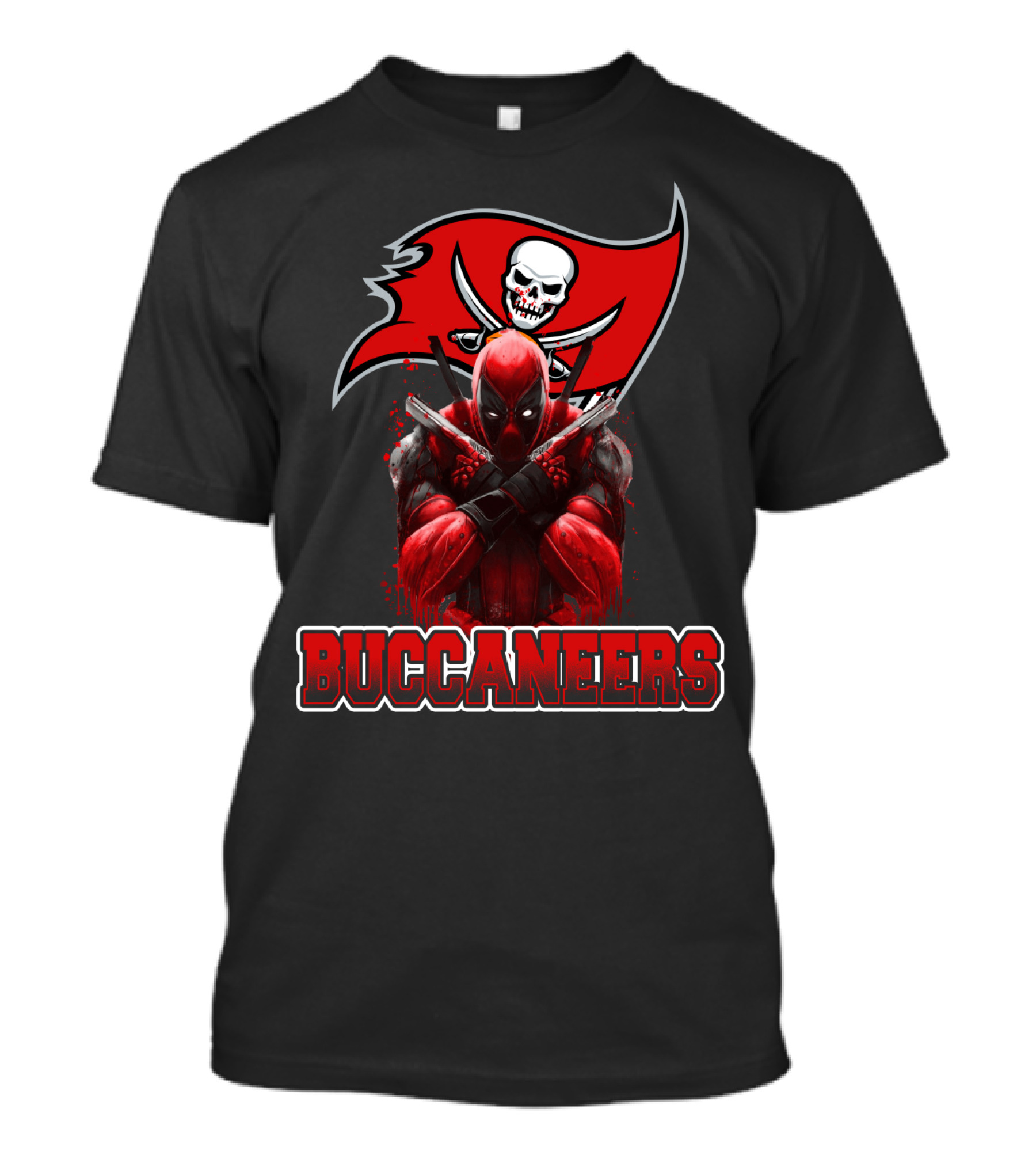 Tampa Bay Buccaneers Deadpool Crossover Fans NFL Football Marvel Comics T-Shirt
