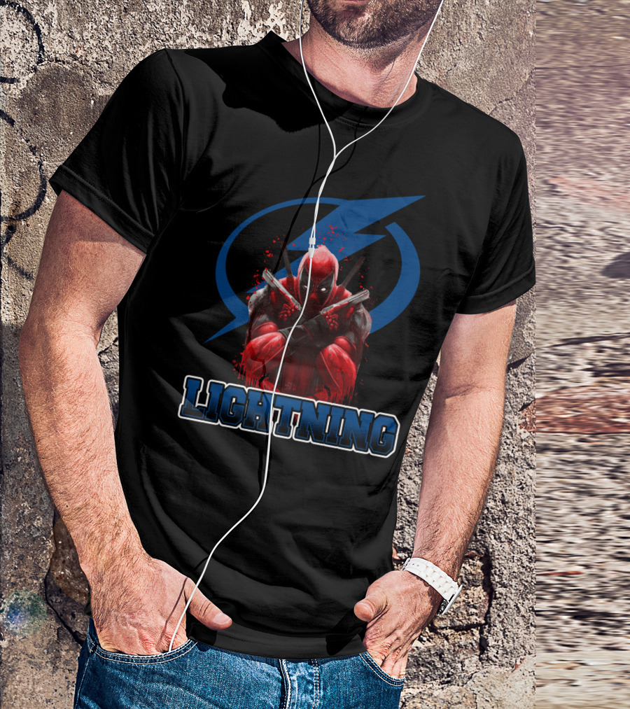 Tampa Bay Lightning Deadpool Crossover Fans T-Shirt