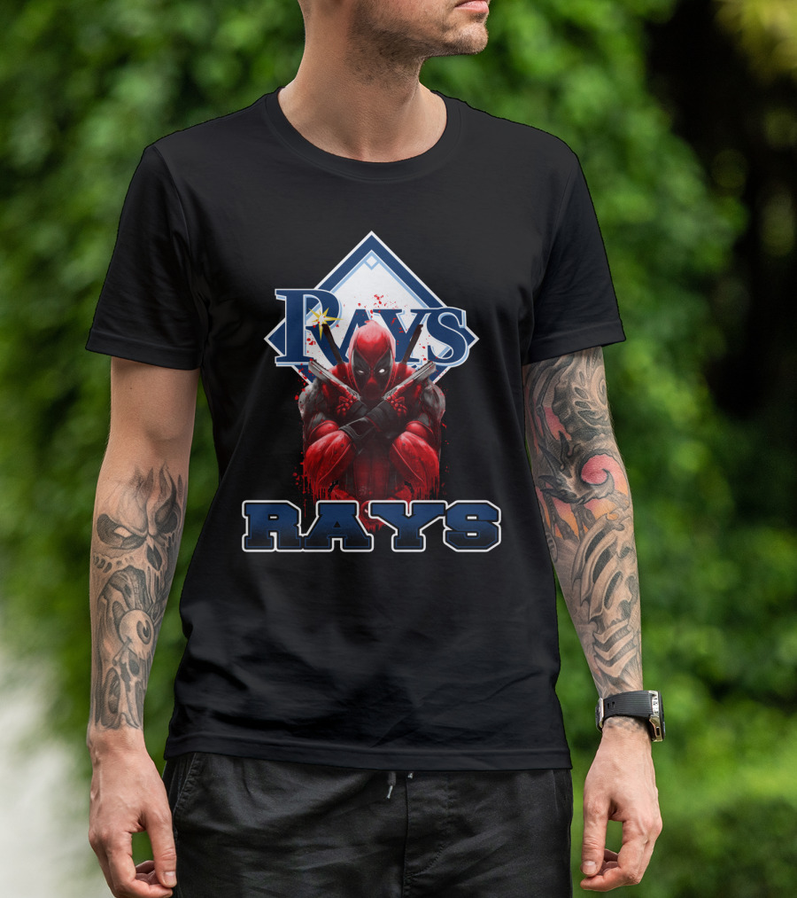 Deadpool Meets Rays Baseball Fans Collaboration Featuring Iconic Rays T-Shirt