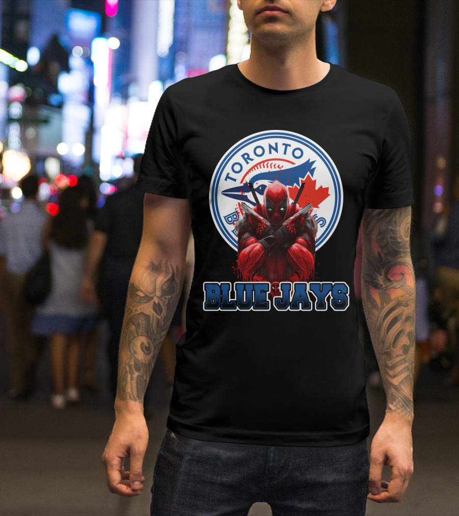 Toronto Blue Jays Deadpool Crossover Fan T-Shirt