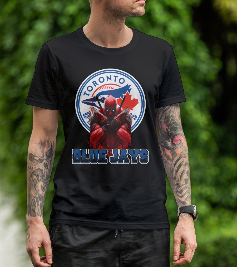 Toronto Blue Jays Deadpool Crossover Fan T-Shirt