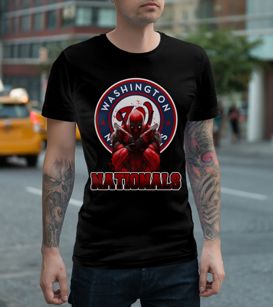 Washington Nationals Deadpool Crossover Fan Merchandise T-Shirt