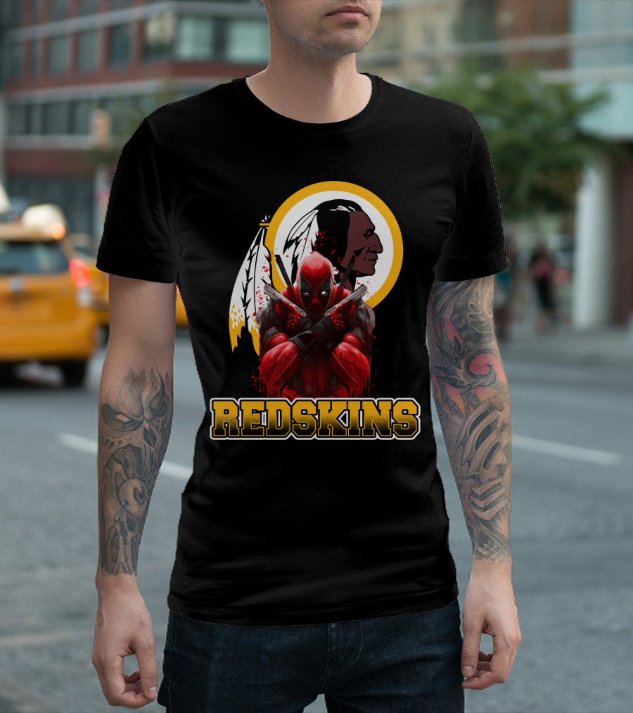 Redskins Deadpool Crossover Nfl Superhero T-Shirt