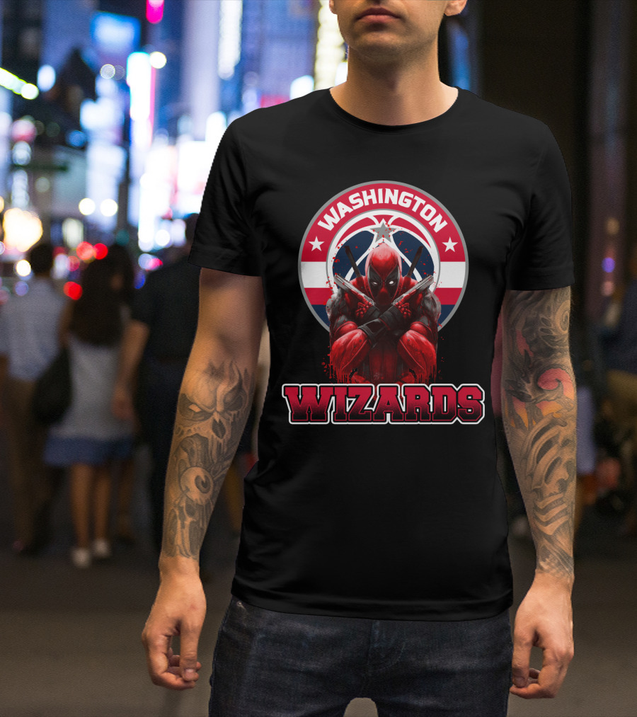 Washington Wizards Deadpool Crossover Fan T-Shirt