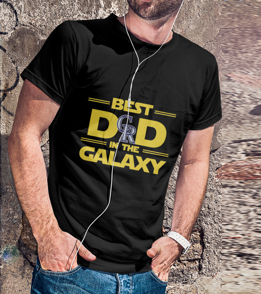 Best Dad In The Galaxy Colorado Rockies CR T-Shirt