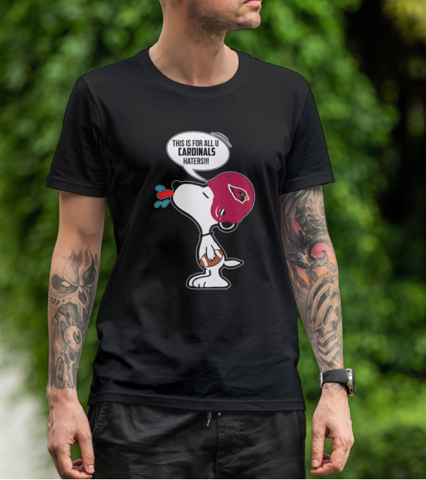 Snoopy Arizona Cardinals Helmet Football Fans Cardinals Haters T-Shirt