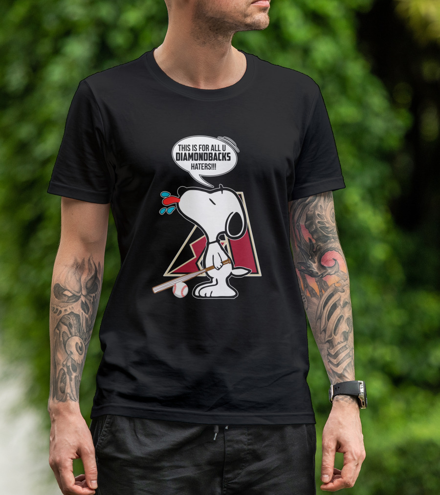 Snoopy Diamondbacks Fans Rallying Against Haters With Baseball Bat T-Shirt