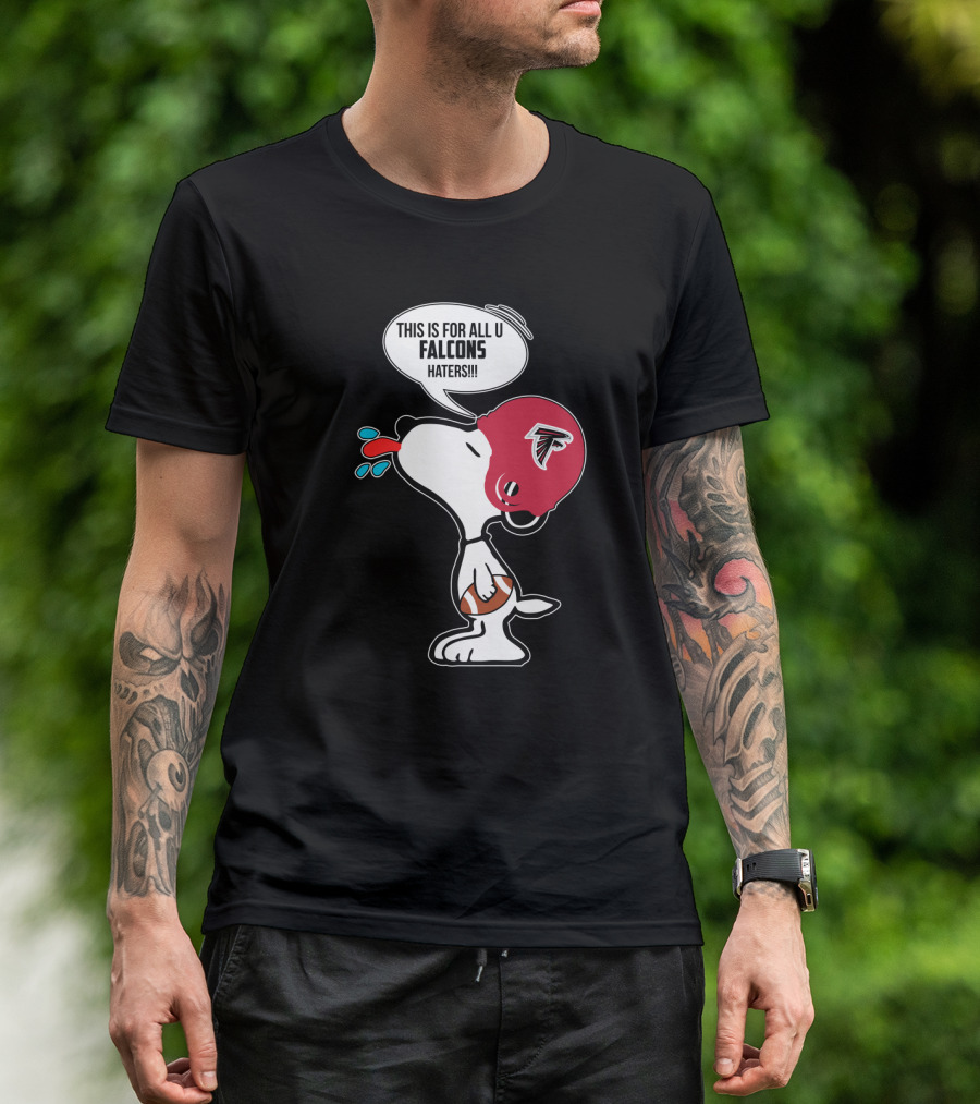 Snoopy Falcons Haters Football Helmet T-Shirt
