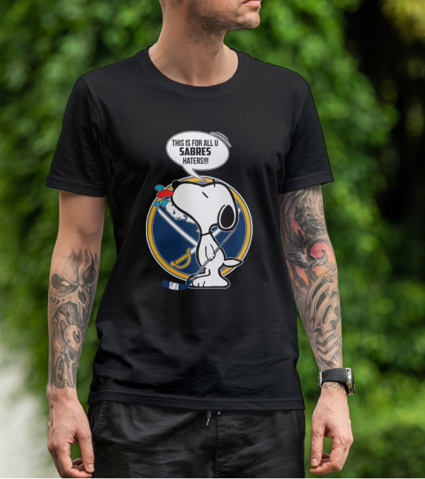 Snoopy Buffalo Sabres Haters Message T-Shirt