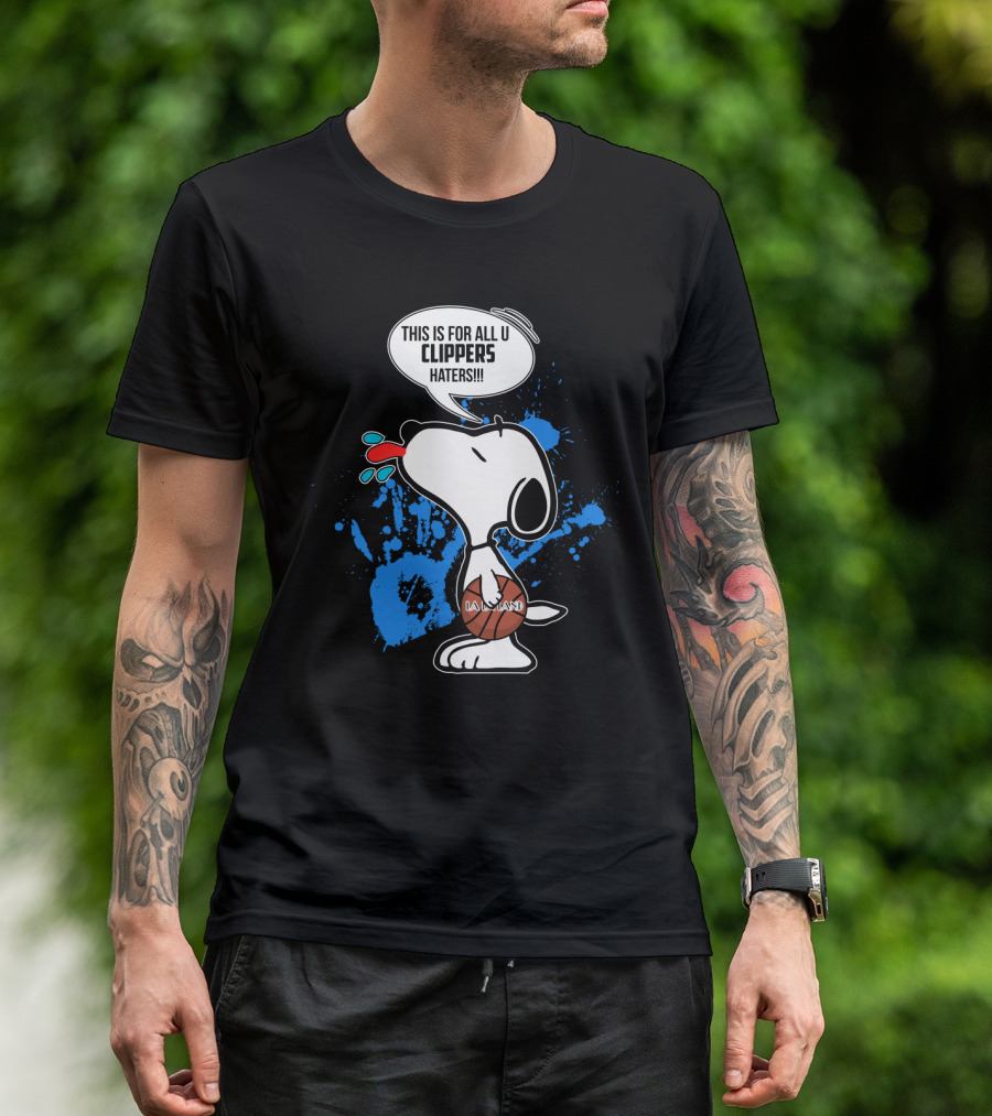 Snoopy La La Land Clippers Haters Basketball Fanart T-Shirt