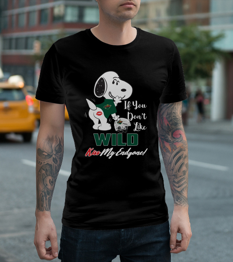Snoopy If You Don’t Like Minnesota Wild Kiss My Endzone T-Shirt