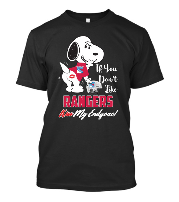 Snoopy New York Rangers If You Don't Like Rangers Kiss My Endzone T-Shirt