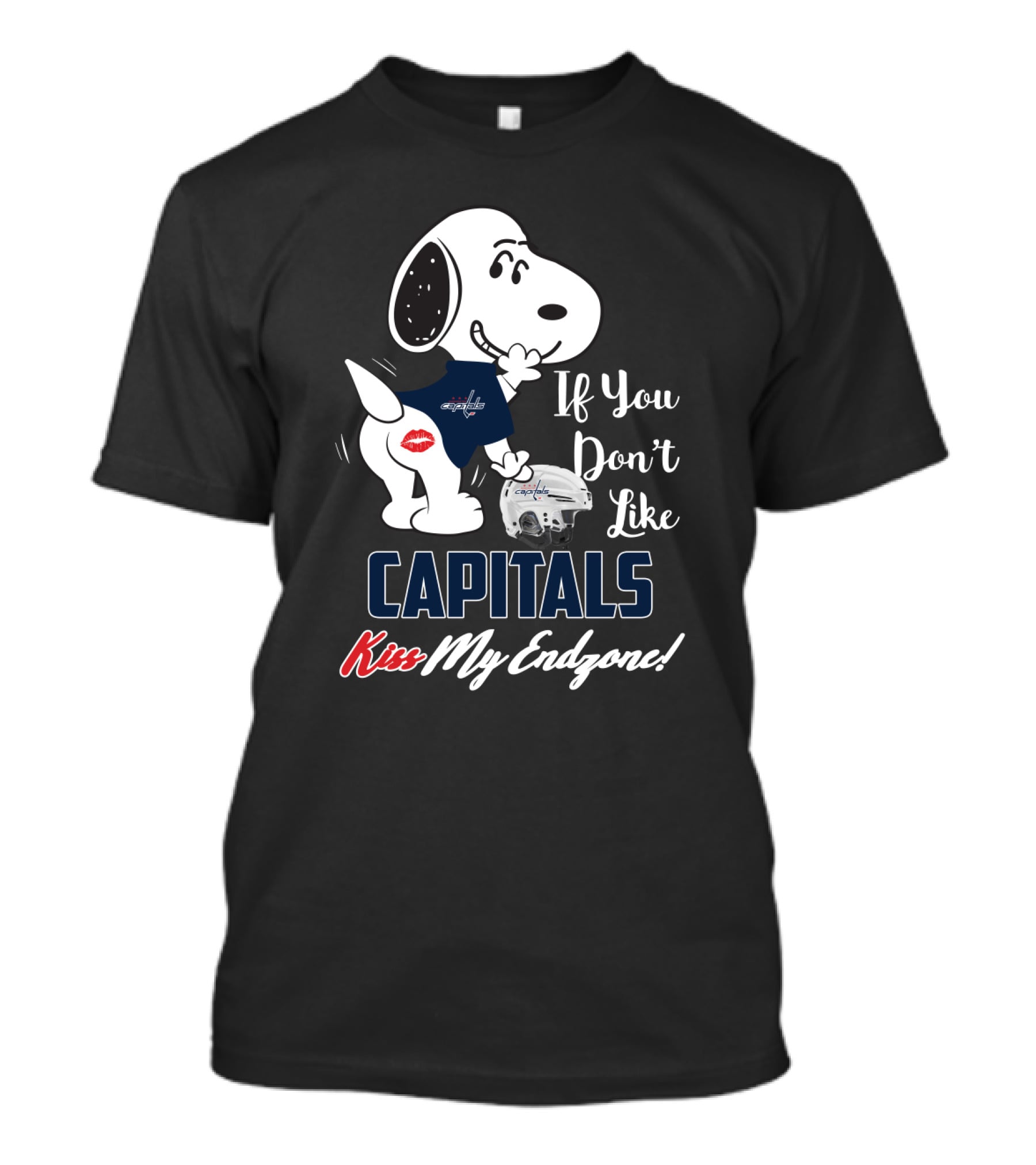 If You Don't Like Capitals Kiss My Endzone Snoopy Washington Capitals T-Shirt