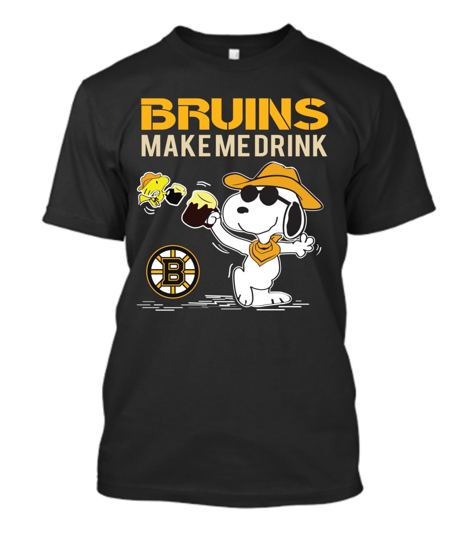 Bruins Make Me Drink Snoopy Boston Fans T-Shirt