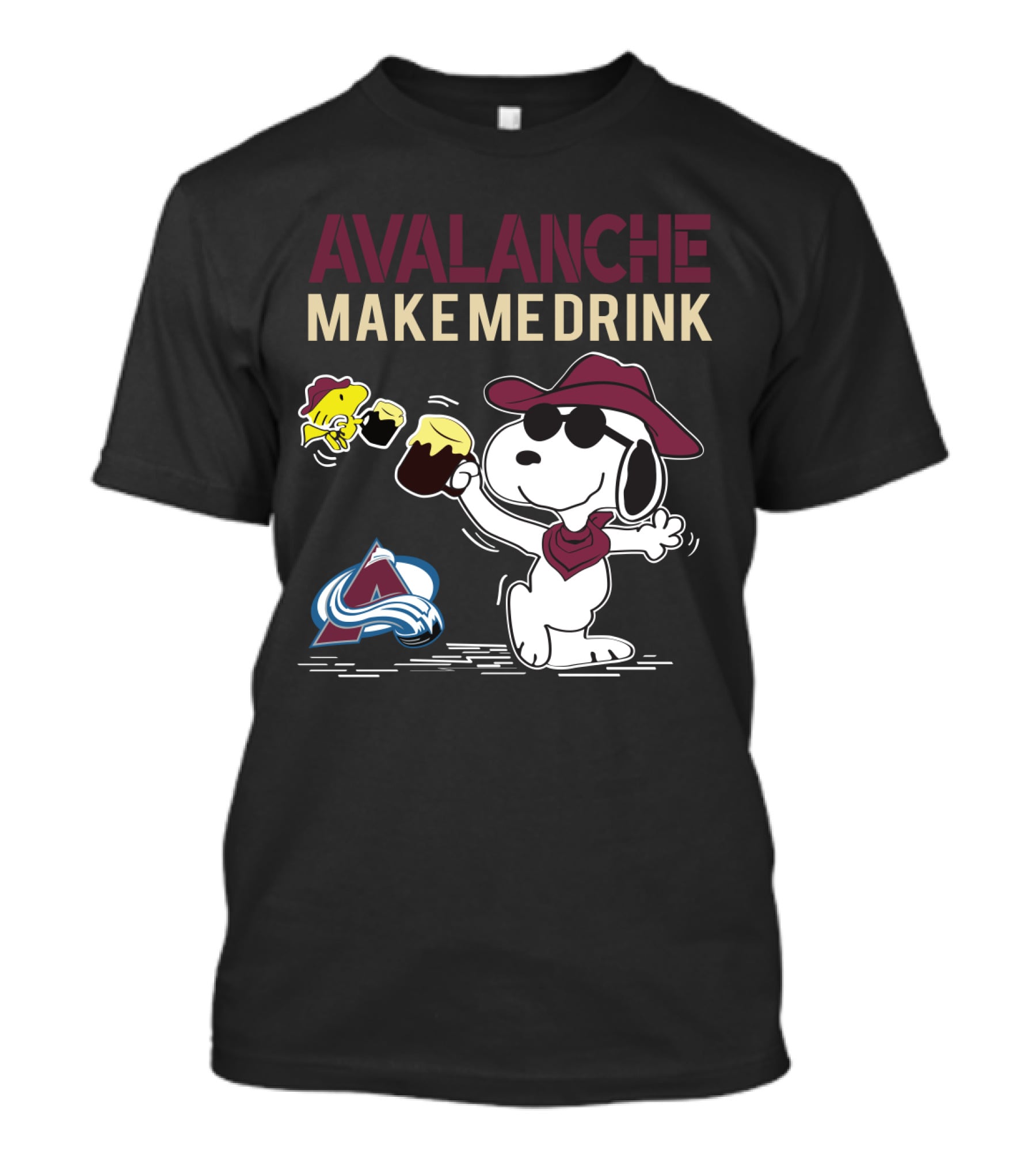 Avalanche Make Me Drink Snoopy Colorado Fans T-Shirt