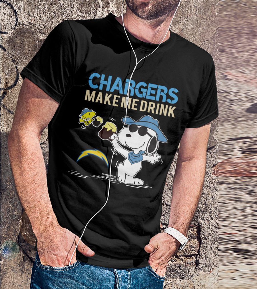 Chargers Make Me Drink Snoopy Los Angeles Fans T-Shirt
