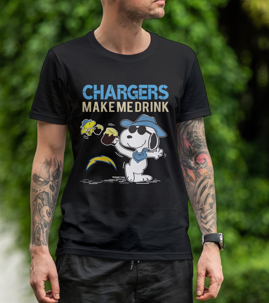 Chargers Make Me Drink Snoopy Los Angeles Fans T-Shirt