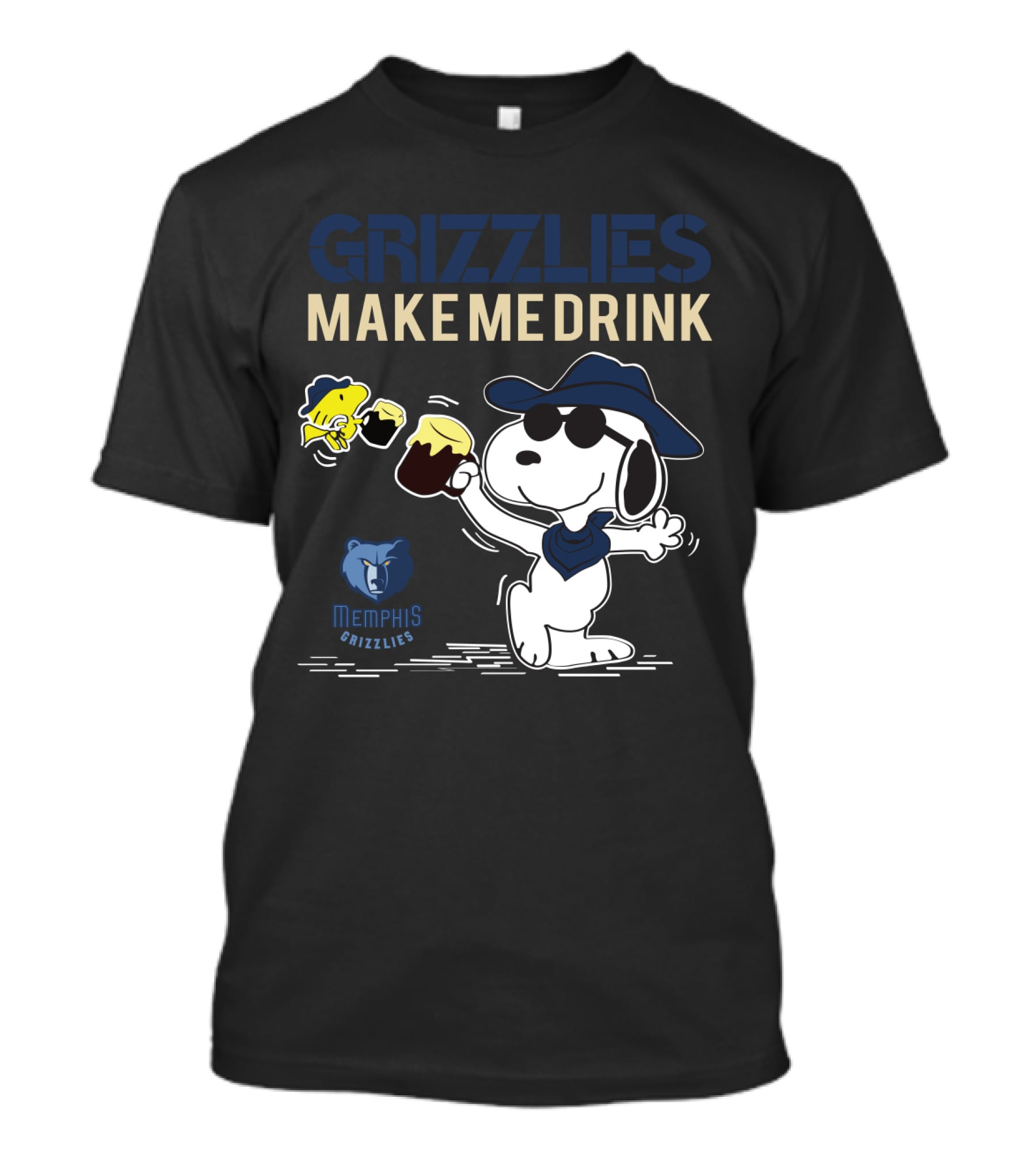 Grizzlies Make Me Drink Memphis Grizzlies Snoopy T-Shirt