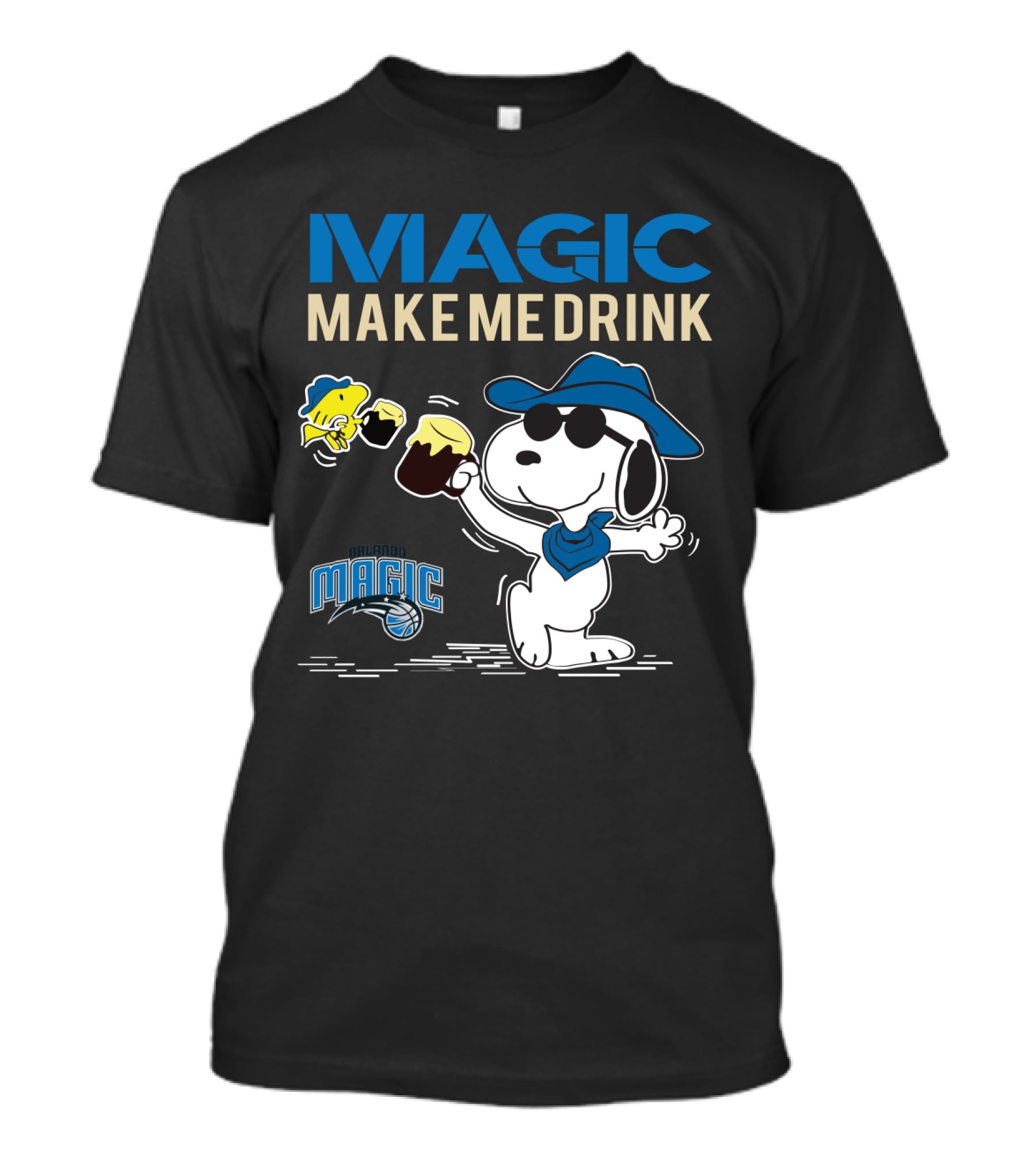 Magic Make Me Drink Snoopy Orlando Magic T-Shirt