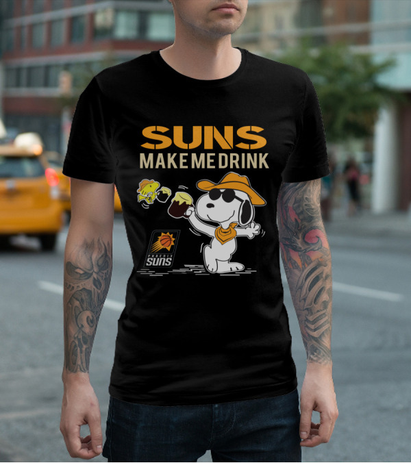 Suns Make Me Drink Phoenix Suns Snoopy T-Shirt