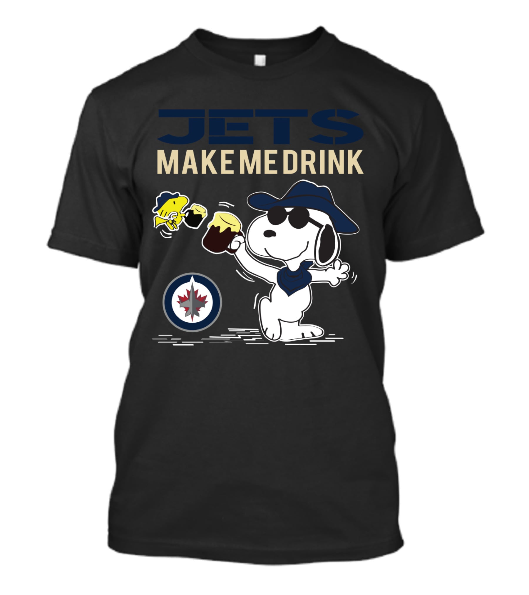 Jets Make Me Drink Snoopy Winnipeg Fans T-Shirt